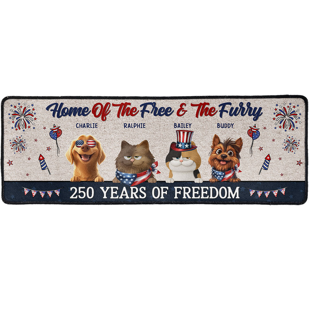 Home Of The Free - 250 Years Of Freedom - Personalized Runner Rug