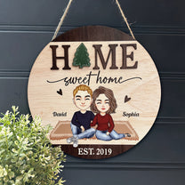 Home Sweet Home - Personalized Wood Sign With 12 Interchangeable Pieces