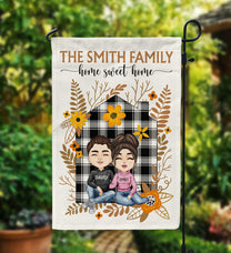 Home Sweet Home - Personalized Flag - Fall Season Gift For family, Husband, Wife