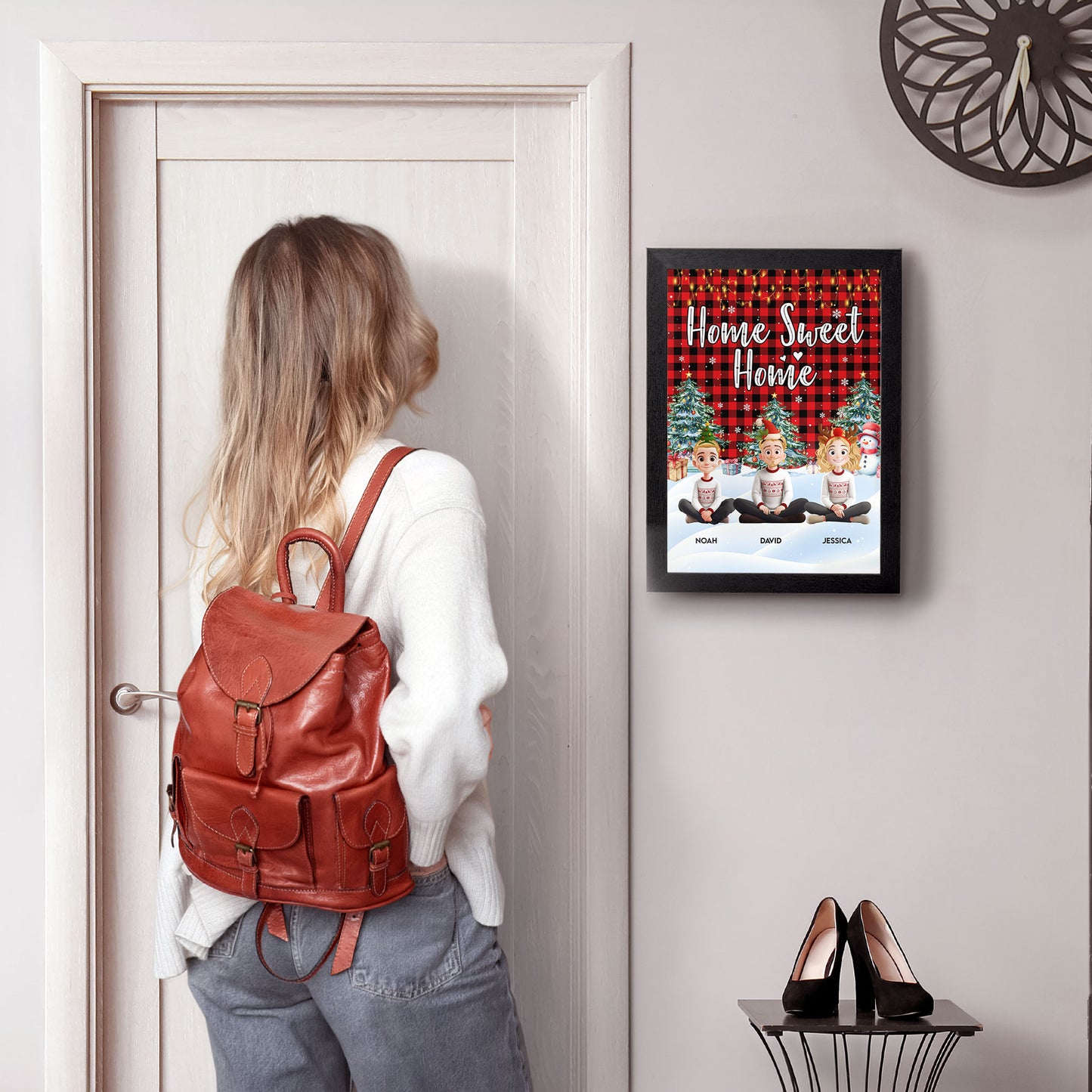 Home Sweet Home - Personalized Hidden Key Holder Picture Frame