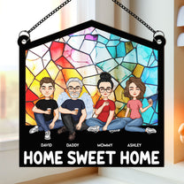 Home Sweet Home - Personalized Window Hanging Suncatcher Ornament