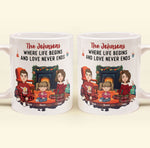 Home Where Life Begins  And Love Never Ends - Personalized Mug