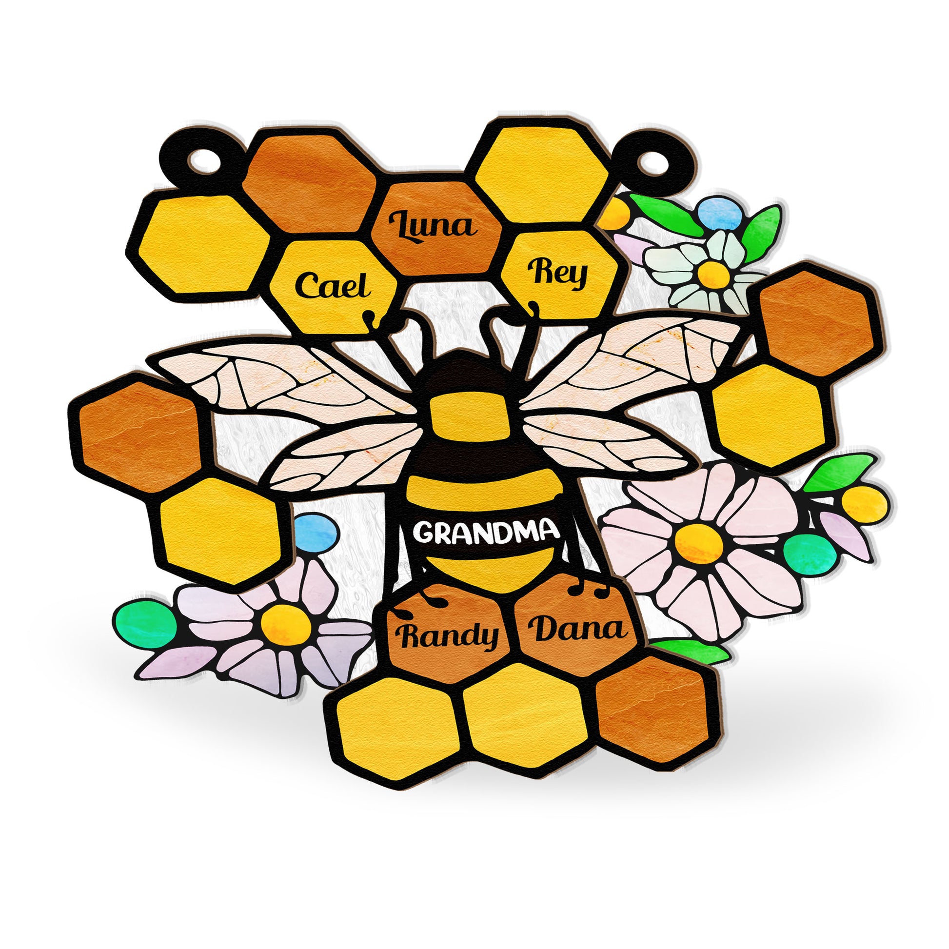 Honeycomb - Personalized Window Hanging Suncatcher Ornament