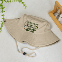 Hooked On Being Grandpa - Personalized Bucket Hat