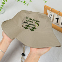 Hooked On Being Grandpa - Personalized Bucket Hat