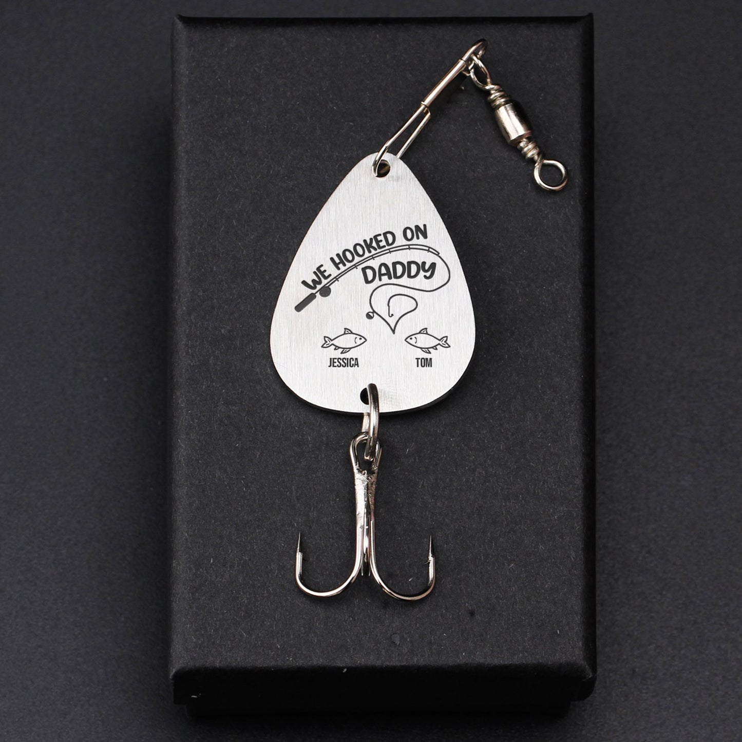 dad fishing lure Father's Day Gifts, Hooked On Daddy/ Dad/ Papa