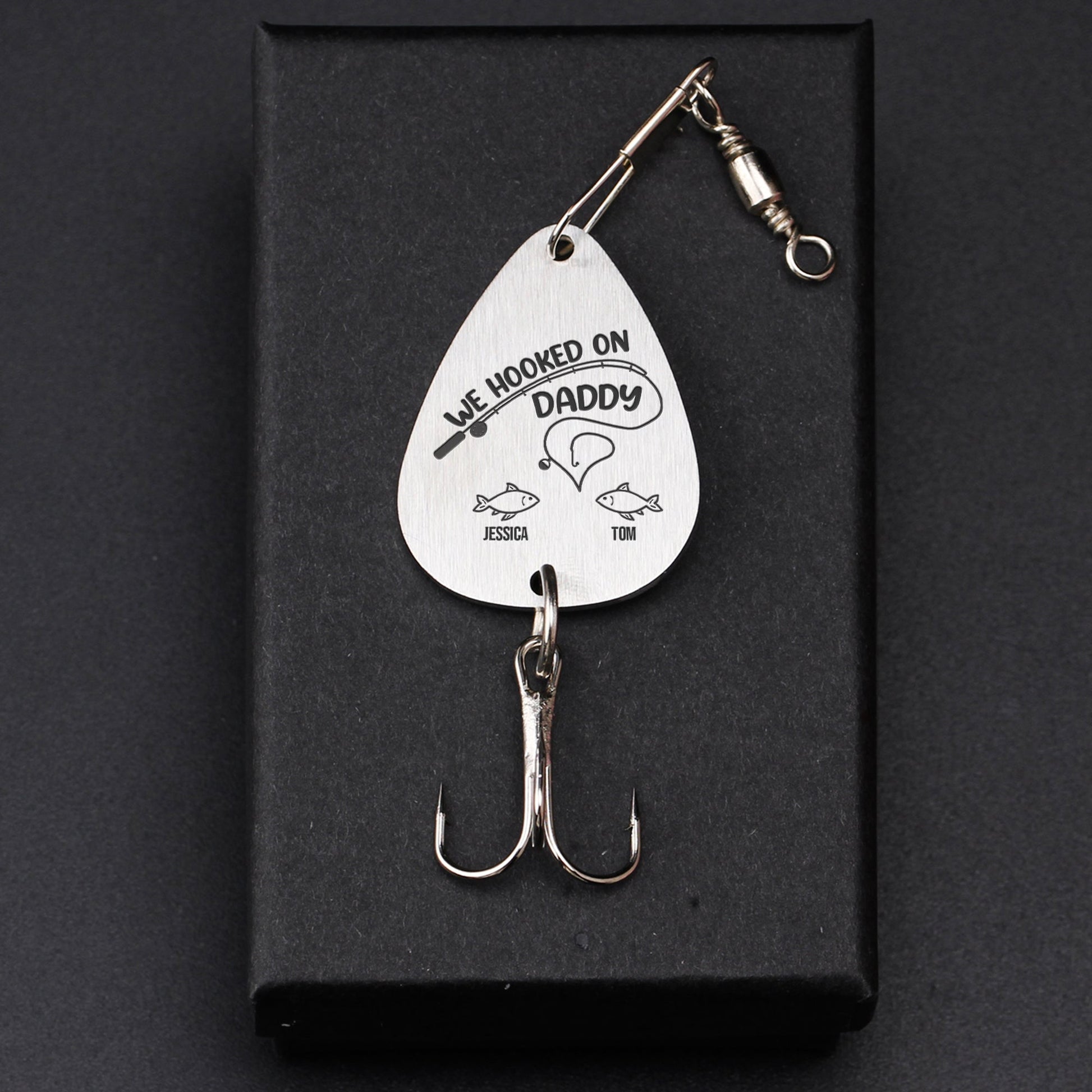 engraved fishing lure Father's Day Gifts, Hooked On Daddy/ Dad/ Papa