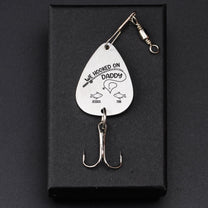 Hooked On Daddy/ Dad/ Papa - Personalized Fishing Lure Keychain