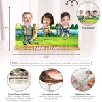 Hooked The Best Papa - Personalized Photo Shaking Head Acrylic Standee