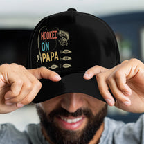 Hooked_On_Papa_Dad_Personalized_Cap_4