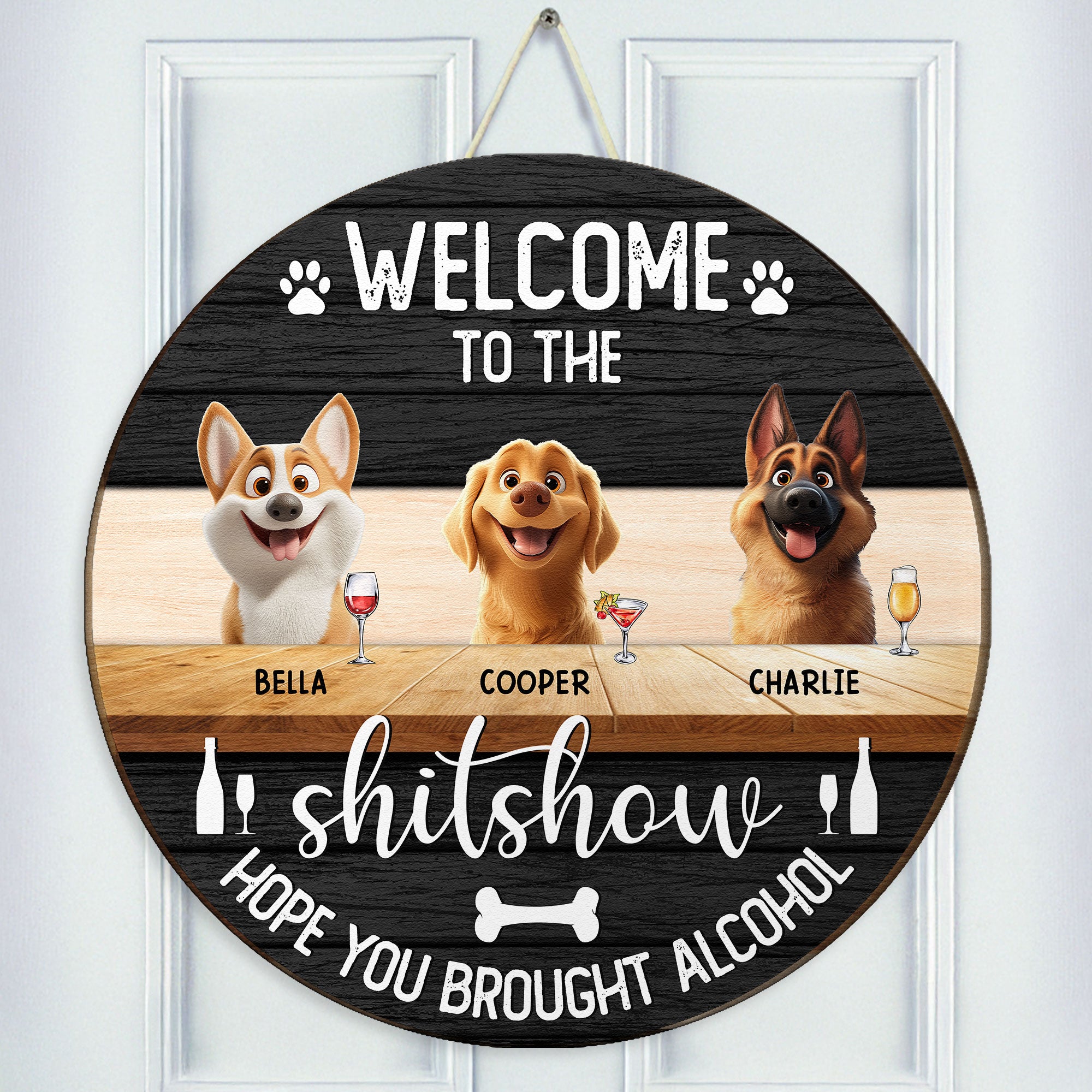 Hope Booze Hope You Brought Alcohol - Personalized Wood Sign – Macorner