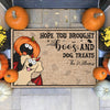 Hope You Brought Boos And Dog Treats - Personalized Doormat