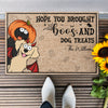 Hope You Brought Boos And Dog Treats - Personalized Doormat