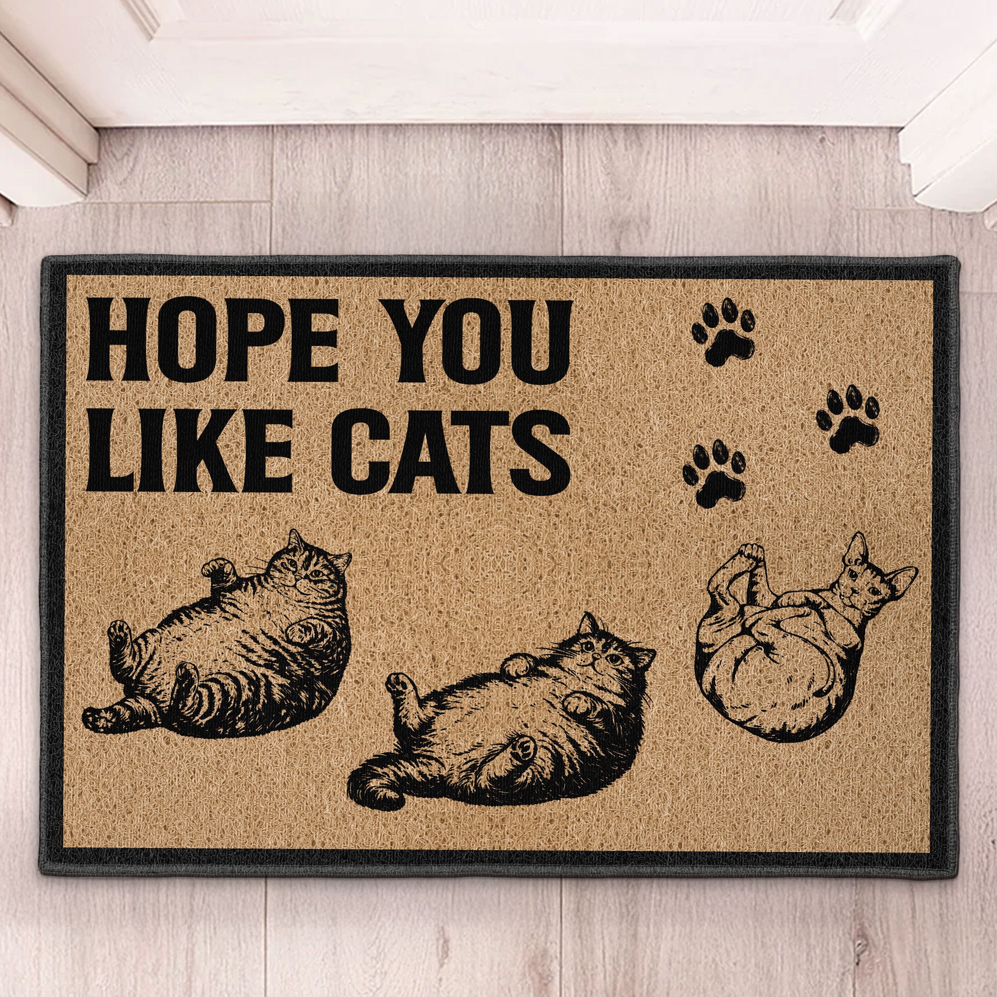 Hope You Like Cats - Chonky Cats - Personalized Doormat