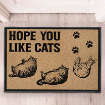 Hope You Like Cats - Chonky Cats - Personalized Doormat
