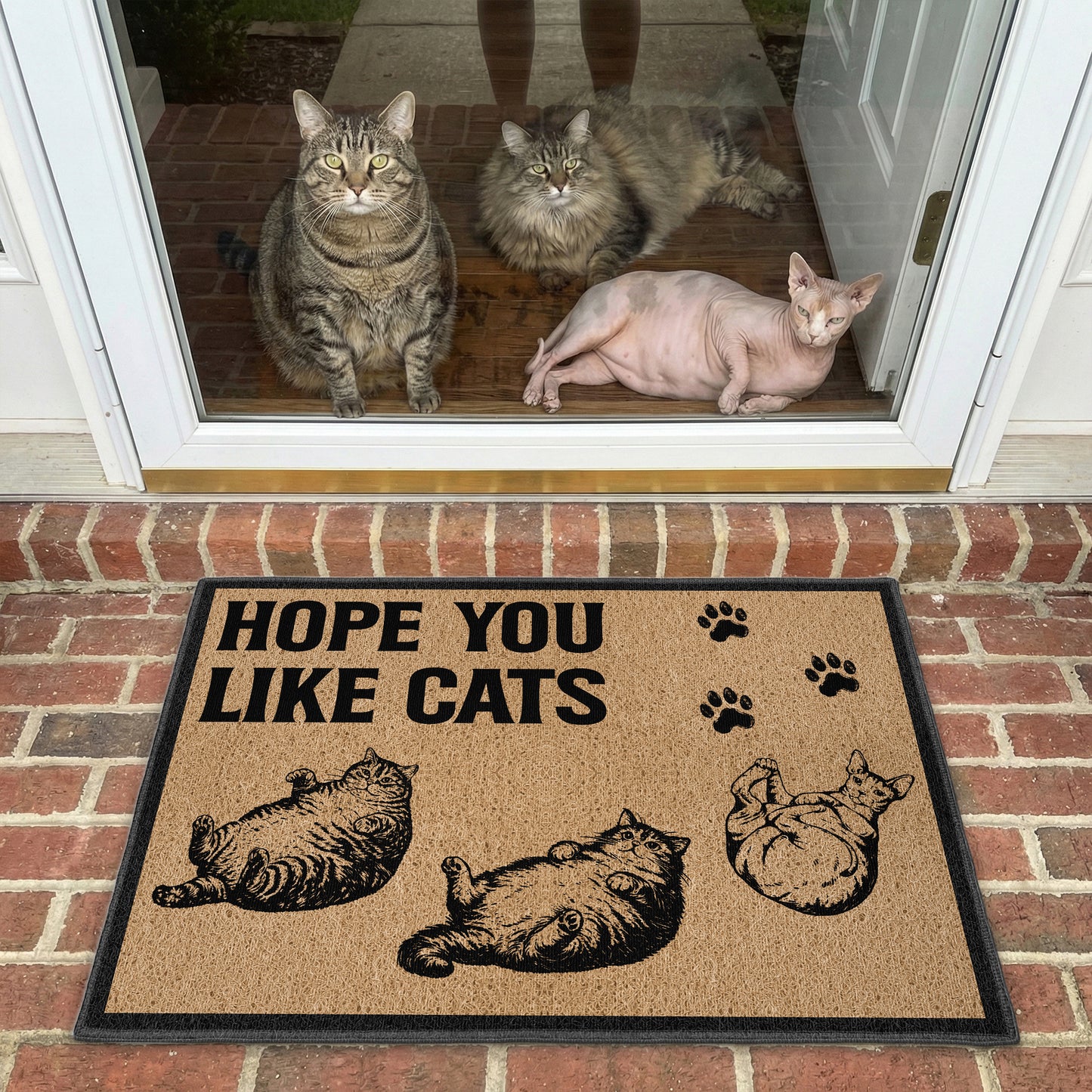 Hope You Like Cats - Chonky Cats - Personalized Doormat
