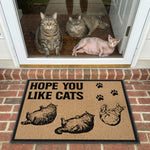 Hope You Like Cats - Chonky Cats - Personalized Doormat