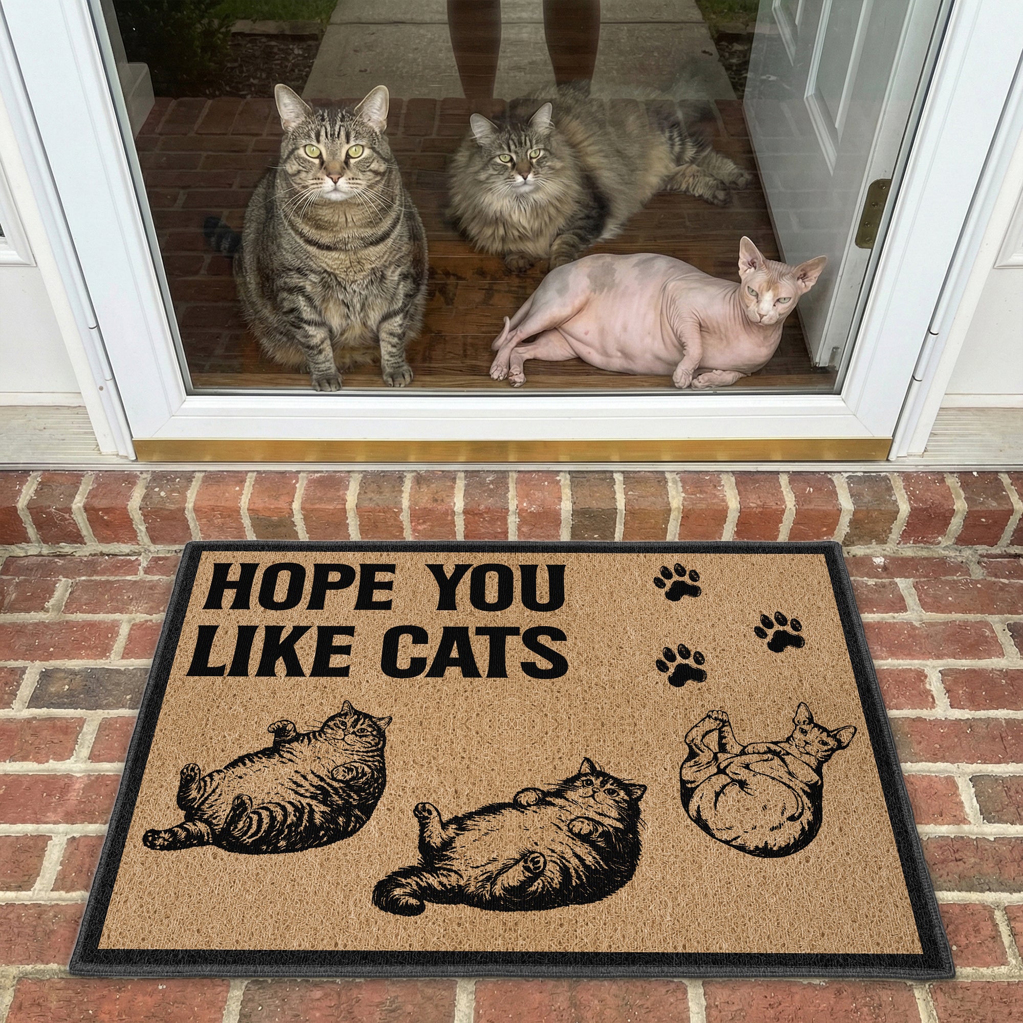 Hope You Like Cats - Chonky Cats - Personalized Doormat