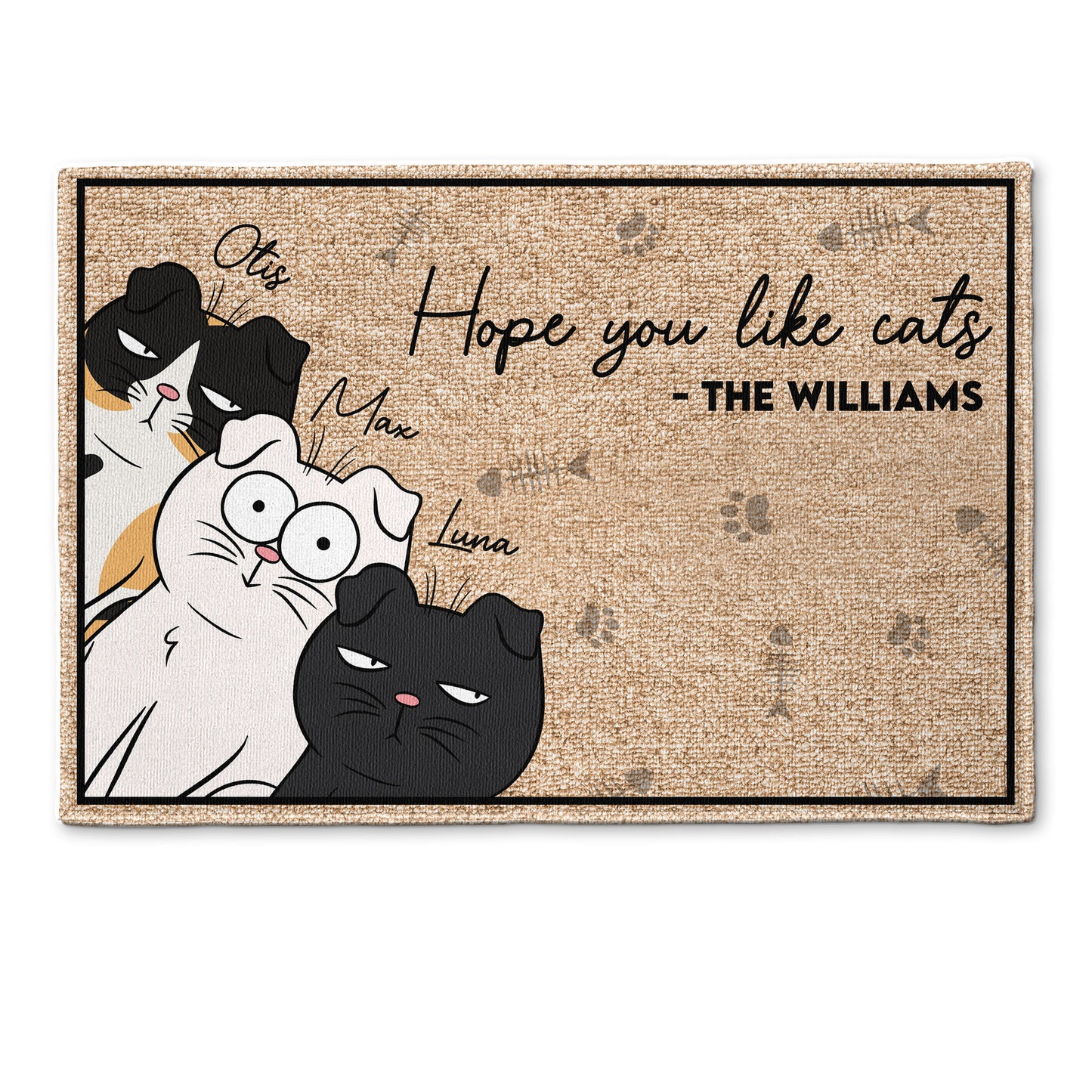 Hope You Like Cats - Personalized Doormat