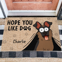Hope You Like Dogs - New Version - Personalized Doormat