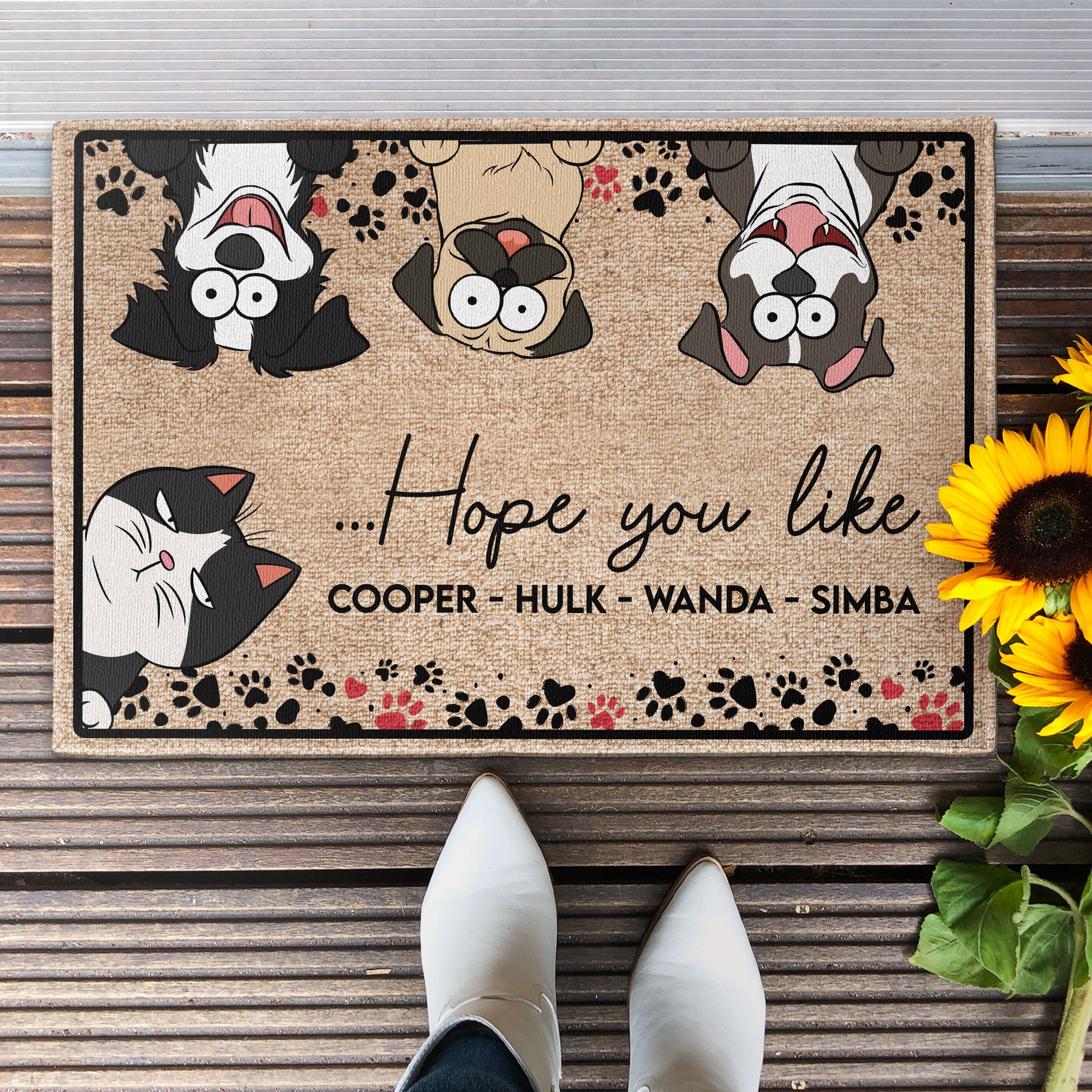 Hope You Like Dogs - Personalized Doormat
