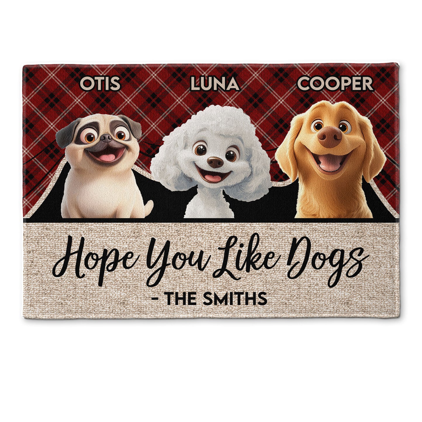 Hope You Like Dogs - Personalized Doormat