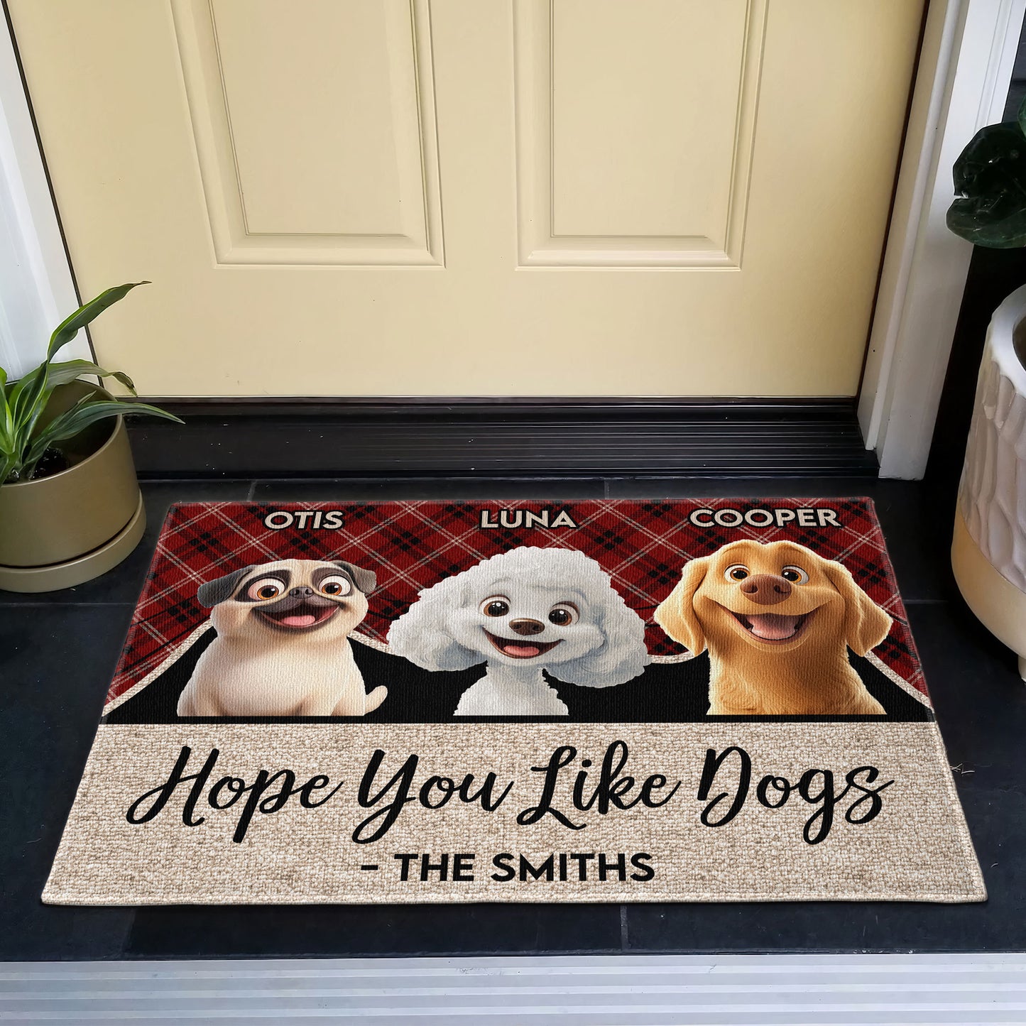 Hope You Like Dogs - Personalized Doormat