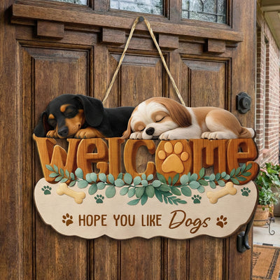 Hope You Like Dogs - Personalized Wood Sign