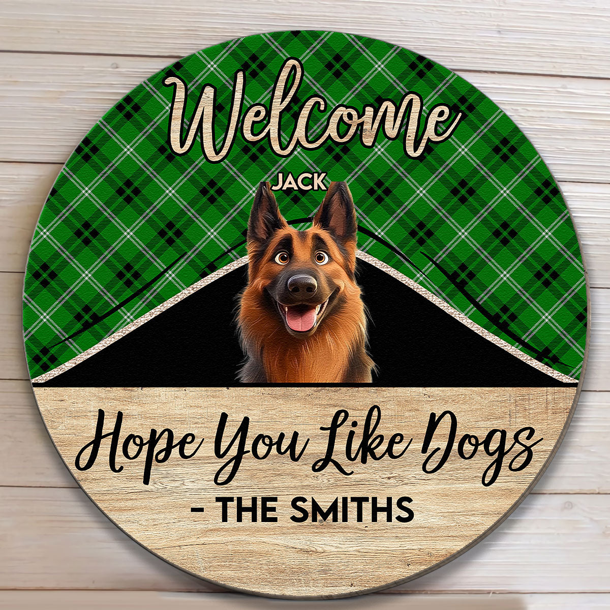 Hope You Like Dogs - Personalized Wood Sign