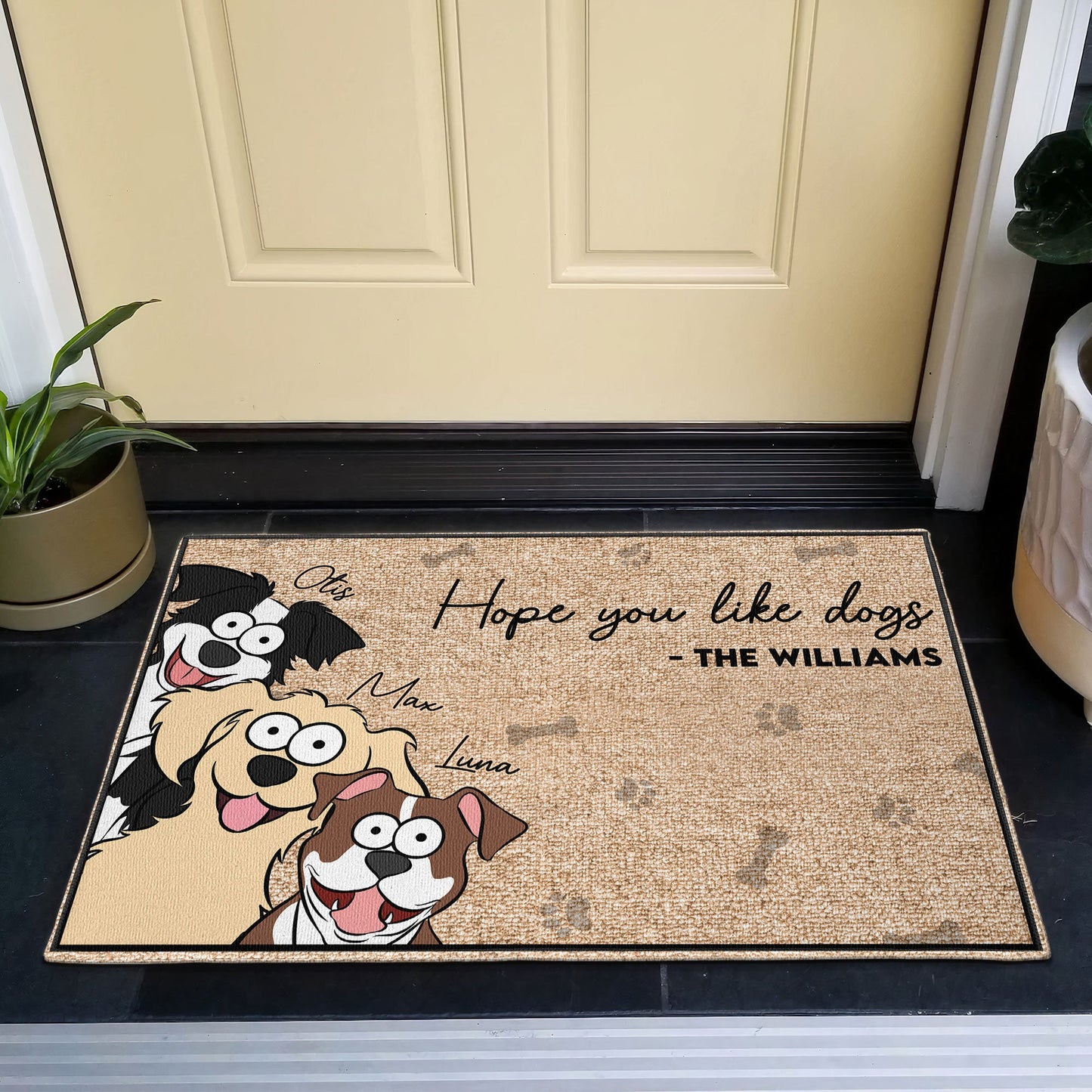 Hope You Like Fur Babies - Funny Version - Personalized Doormat