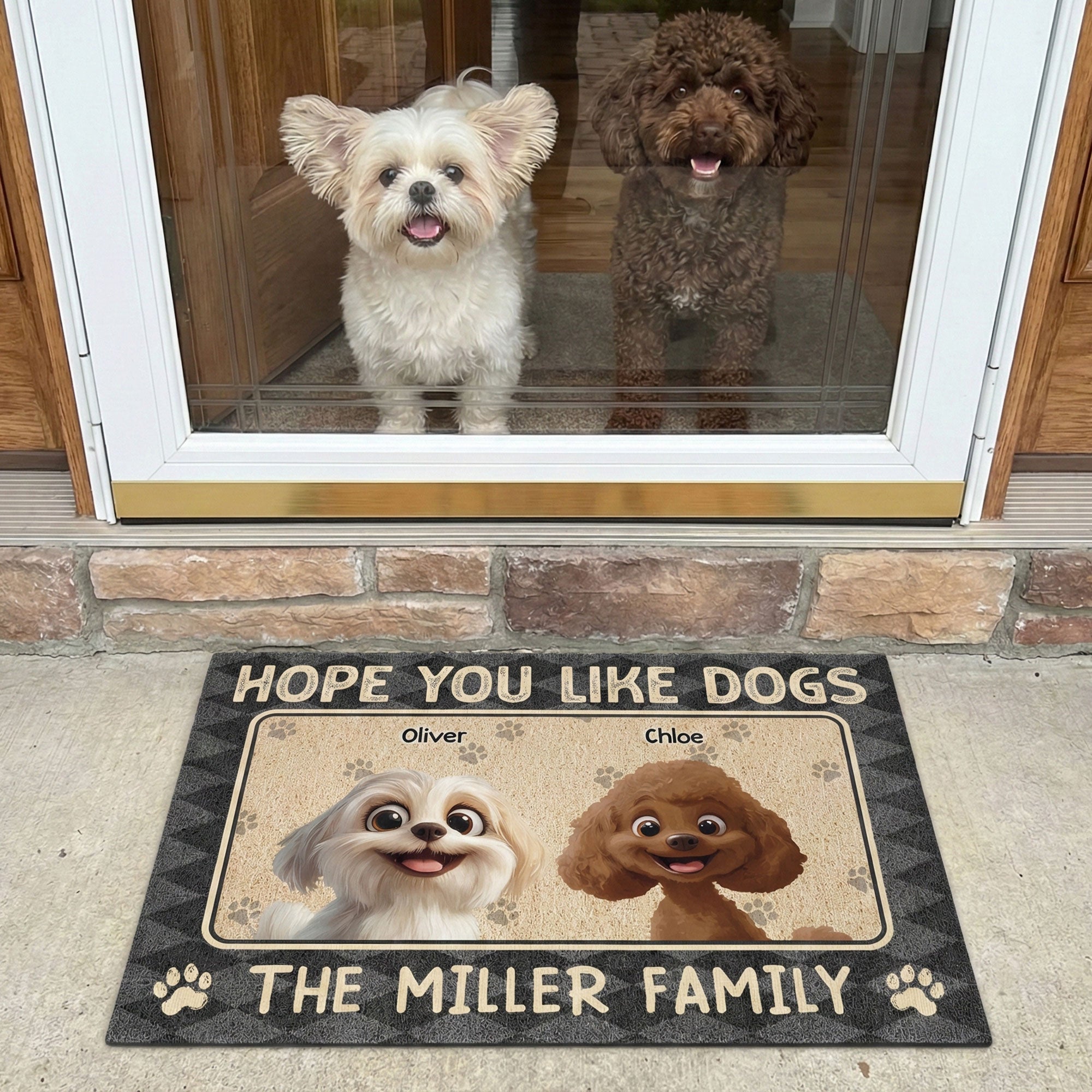Hope You Like Fur Babies - New Version - Personalized Doormat