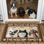 Hope You Like Fur Babies - New Version - Personalized Doormat