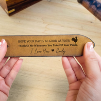 Hope Your Day Is As Good As Naughty Gift - Personalized Engraved Leather Belt