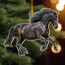 Horse Ornament Equine Arabian Friesian - Personalized Acrylic Photo Ornament