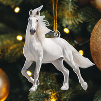 Horse Ornament Equine Arabian Friesian - Personalized Acrylic Photo Ornament