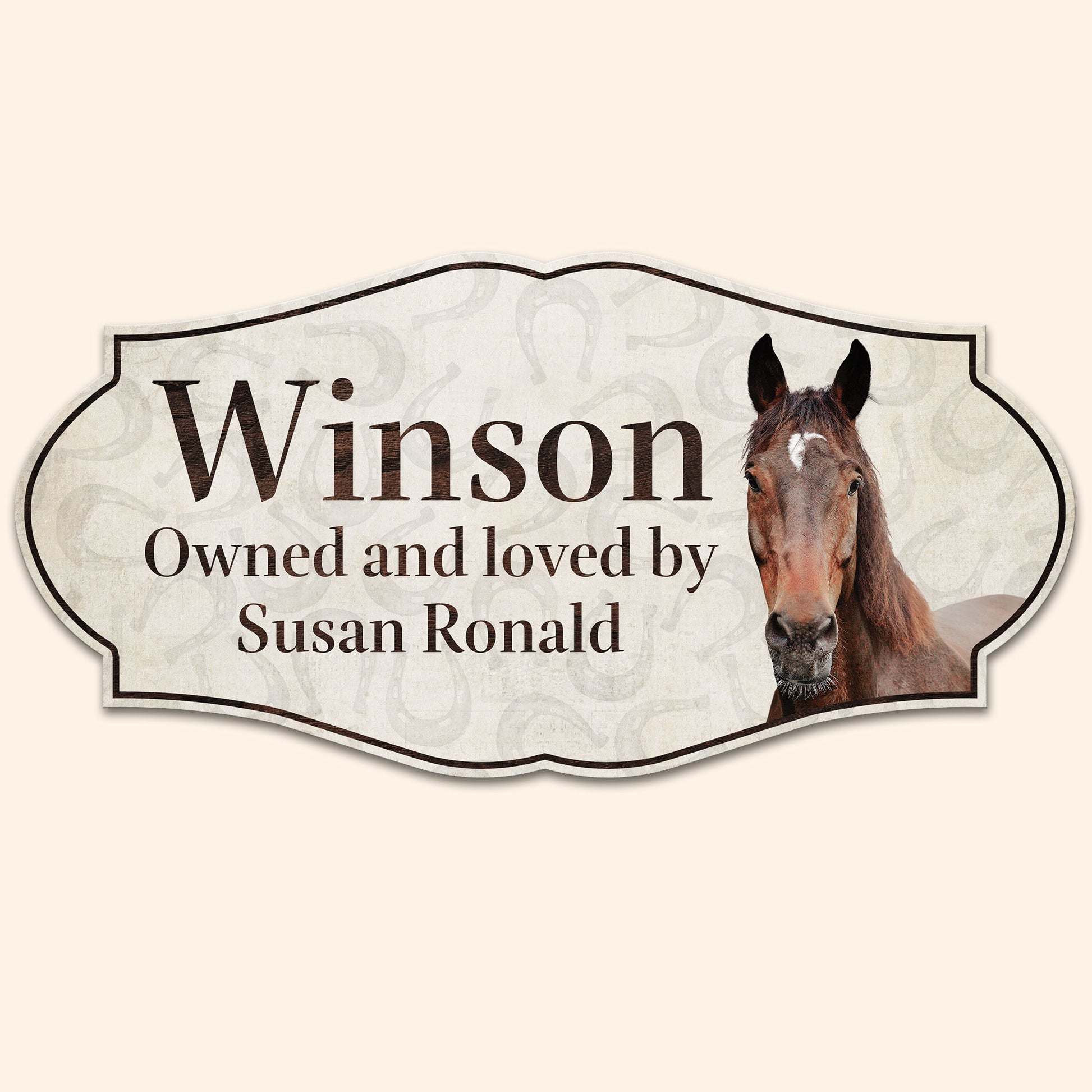 Horse Stall Name - Personalized Metal Photo Sign