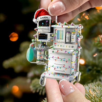 Hospital Machines Flattened Design Gift For Nurse - Personalized Acrylic Ornament