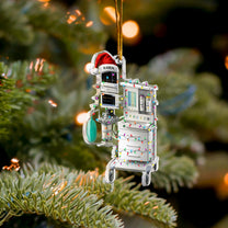 Hospital Machines Flattened Design Gift For Nurse - Personalized Acrylic Ornament