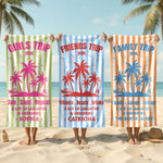 Hot Summer Girls Trip - Personalized Beach Towel