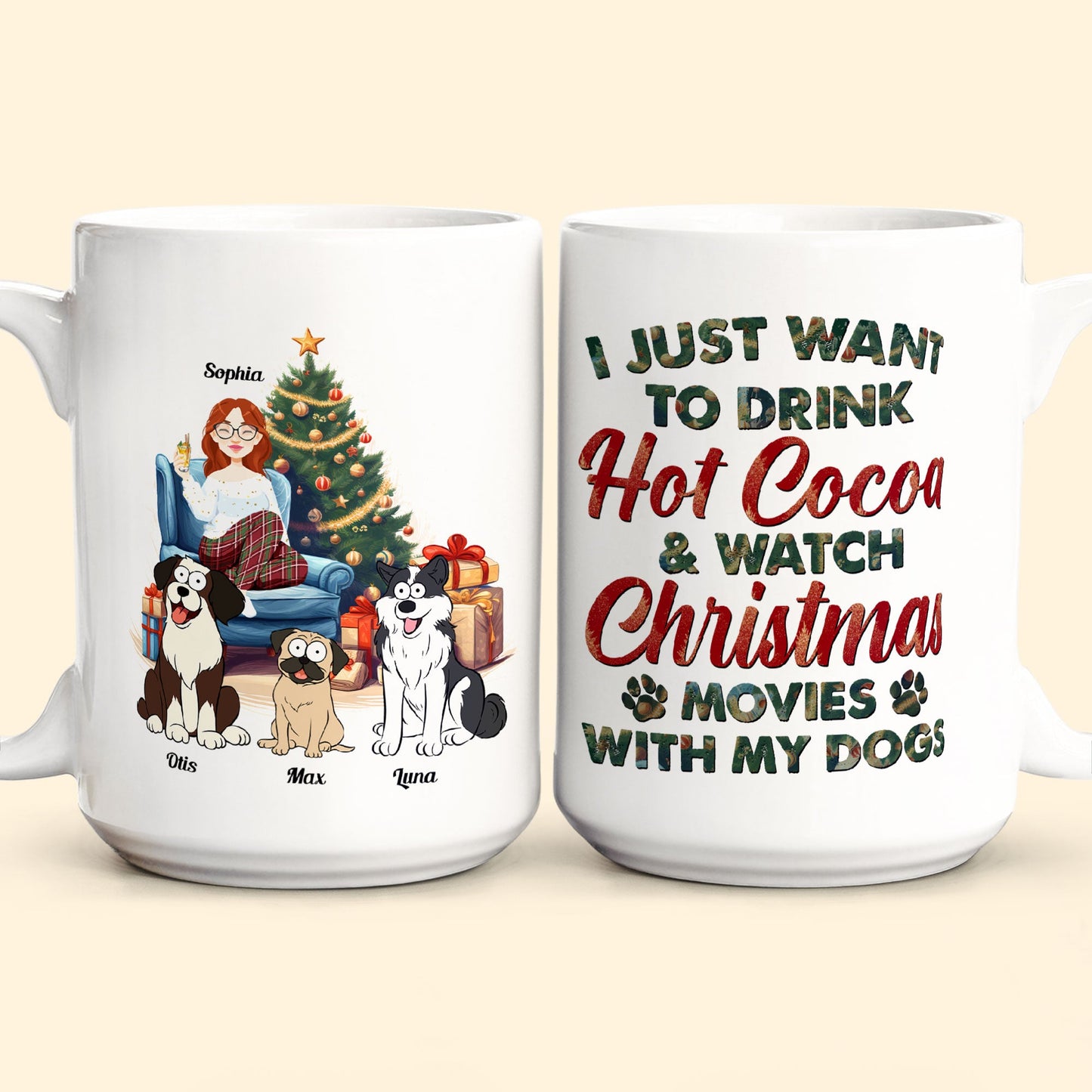 Custom Mug I Just Want to Drink Hot Cocoa and Listen to 
