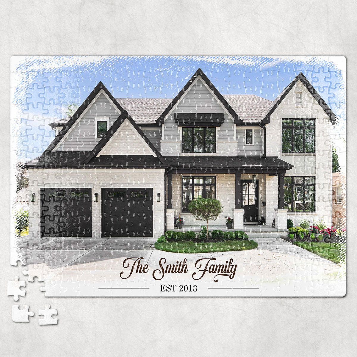 House Portrait - Personalized Photo Jigsaw Puzzle