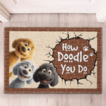 How Doodle You Do - Goldendoodle, Labradoodle - Personalized Doormat