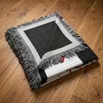 How Lucky Are We? - King & Queen, Romantic Gift For Her, Him - Personalized Photo Woven Blanket