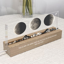 How The Moon Looked On The Day You Became Our Hero - Personalized LED Night Light