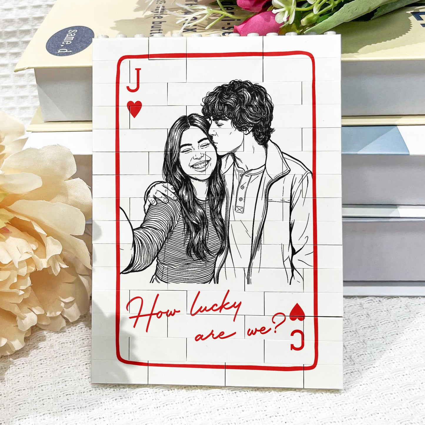 How-Luck-Are-We-Custom-Photo-Sketch-Line-Art-Anniversary-Gift-For-Him-Her-Personalized-Building-Blocks-4