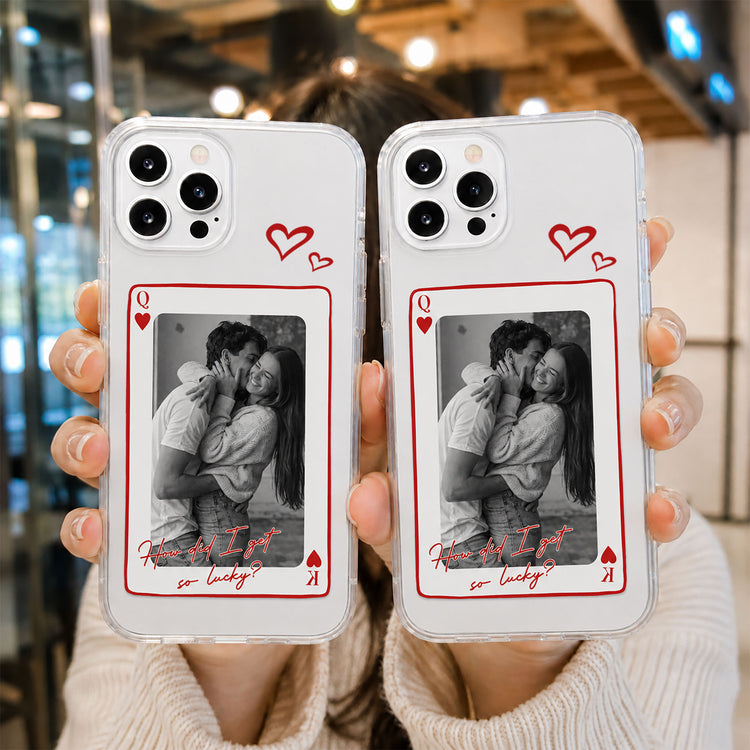 How-Lucky-We-Are-King-&-Queen-Custom-Couples-Photo-Matching-Clear-Phone-Case-For-Him,-Her-Personalized-Phone-Case-1