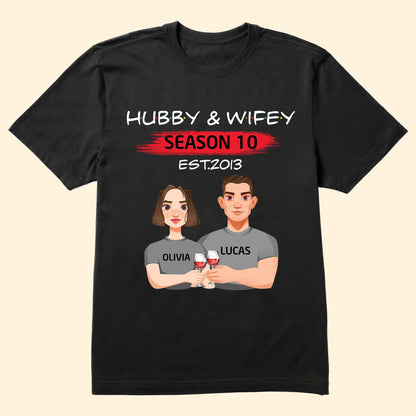Hubby & Wifey - Personalized Matching Couple Shirts