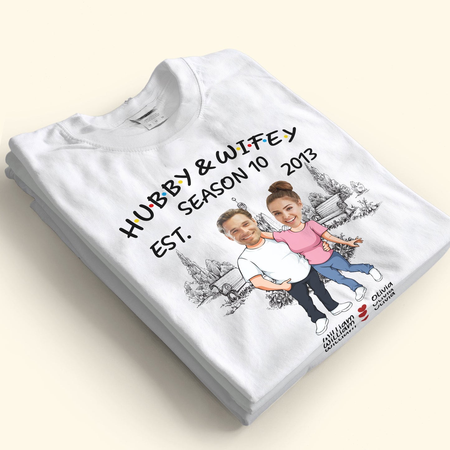 Hubby & Wifey - Personalized Photo Matching Shirt