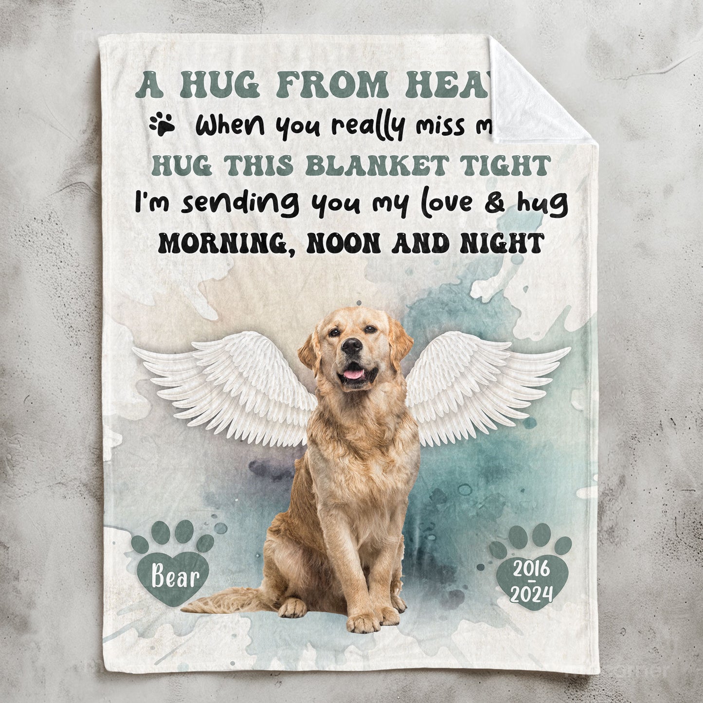 Hug From Heaven - Personalized Photo Blanket