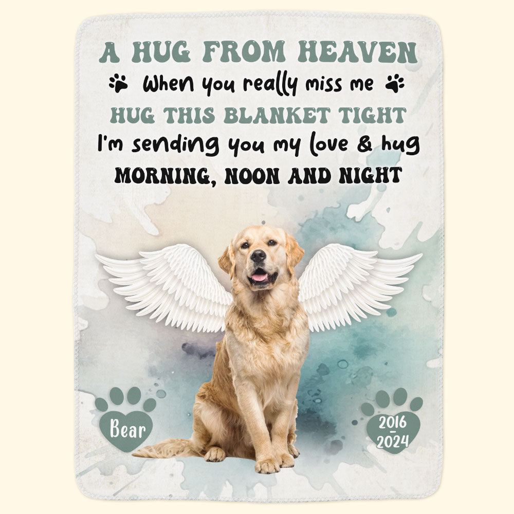 Hug From Heaven - Personalized Photo Blanket